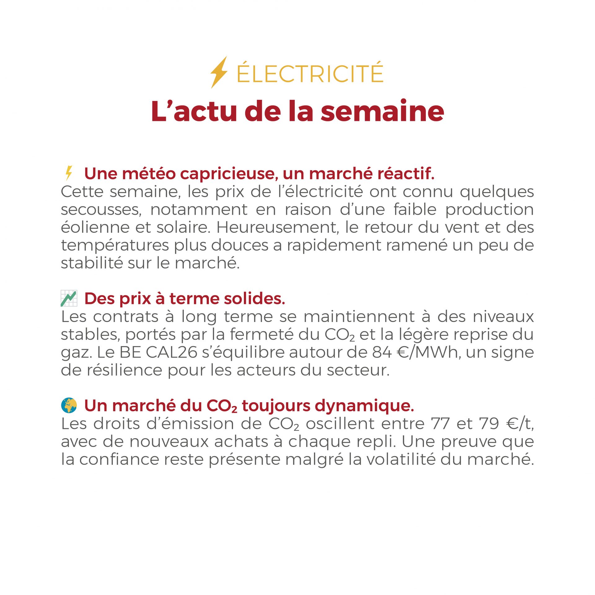 𝗙𝗟𝗔𝗦𝗛𝗣𝗢𝗜𝗡𝗧 du 27 au 31 octobre 2025 ⚡ Énergie : des signaux positifs malgré la météo capricieuse 🌦️ — notre FLASHPOINT hebdo est disponible !