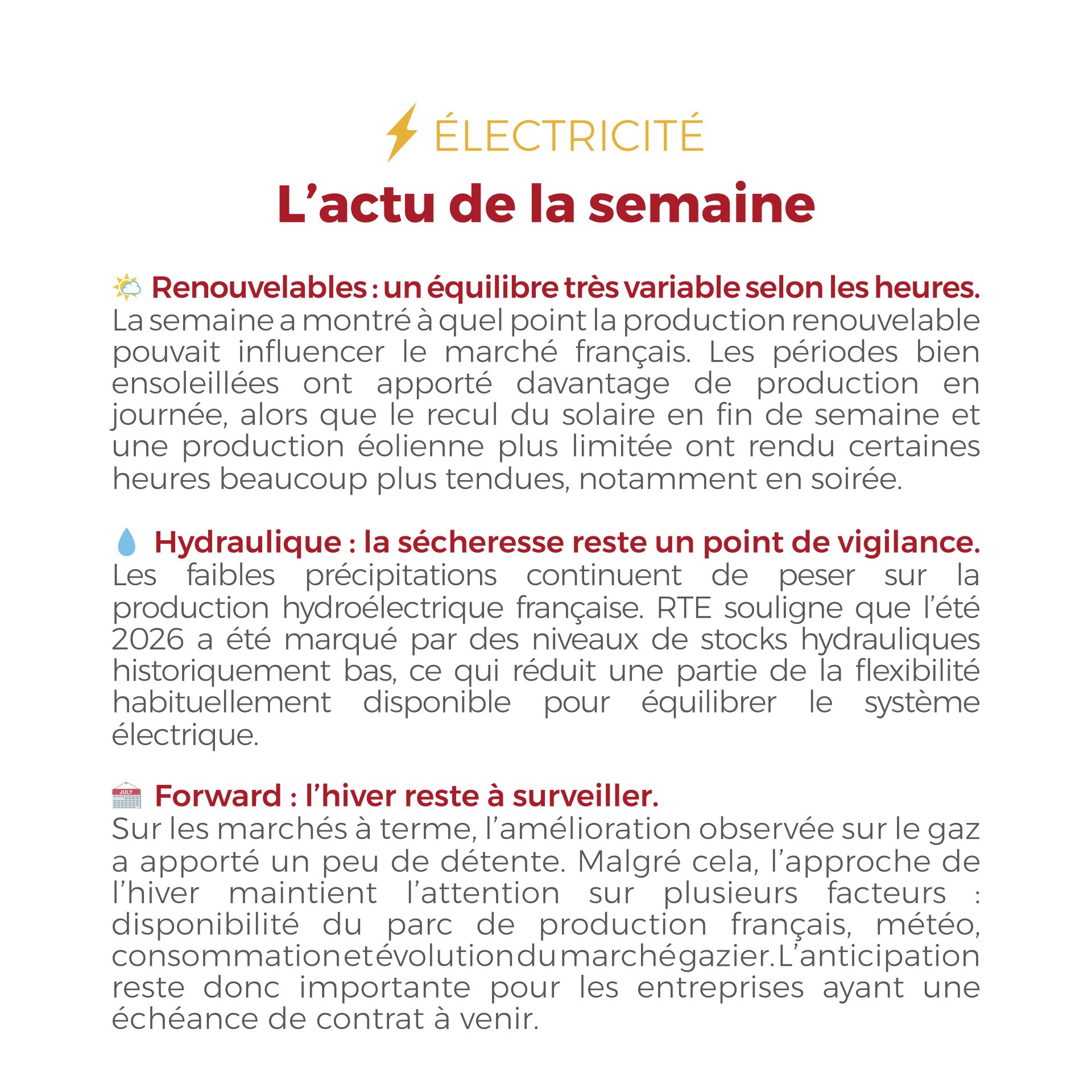 ⚡🔥 FLASHPOINT du 28 septembre au 2 octobre — Entre renouvelables, vigilance à l’approche de l’hiver et marché du gaz encore volatil, découvrez ce qui a marqué les marchés de l’énergie cette semaine. 👇