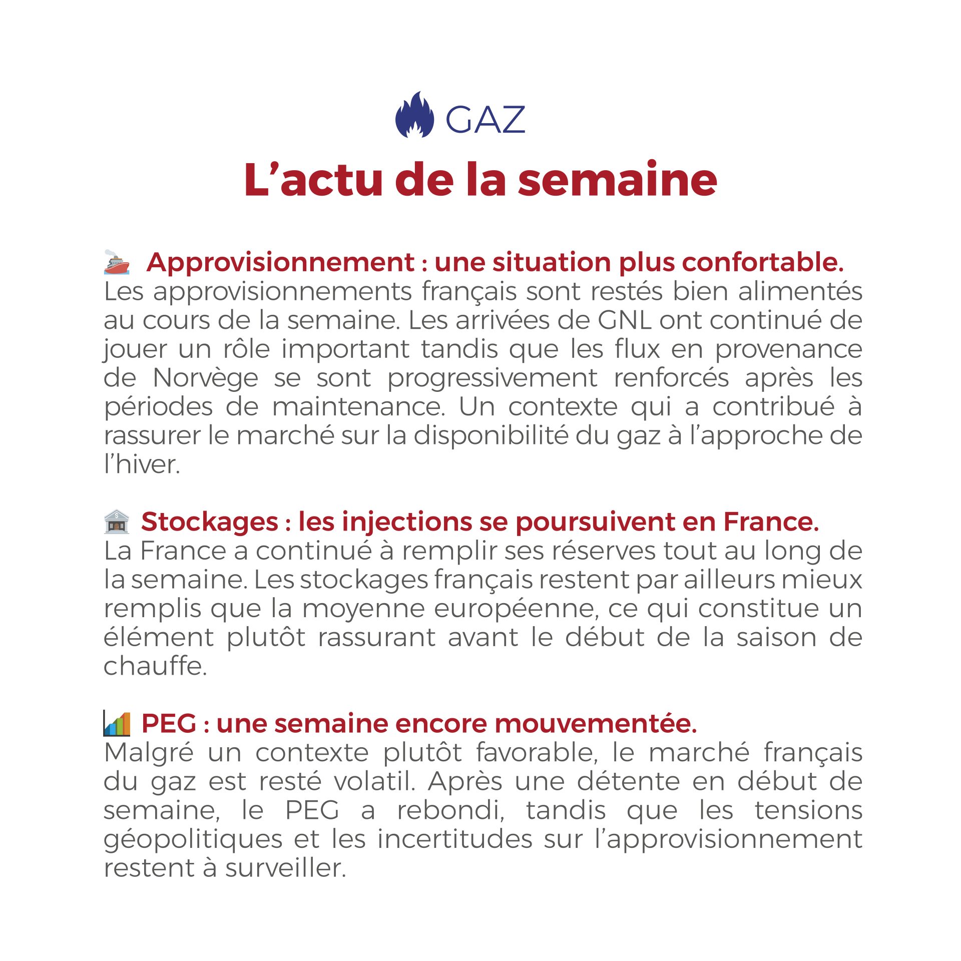 ⚡🔥 FLASHPOINT du 28 septembre au 2 octobre — Entre renouvelables, vigilance à l’approche de l’hiver et marché du gaz encore volatil, découvrez ce qui a marqué les marchés de l’énergie cette semaine. 👇